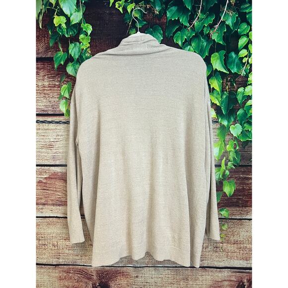 Barefoot Dreams CozyChic Ultra Light Hi Lo Cardigan Shawl Pointelle Sweater L/XL - Picture 8 of 14